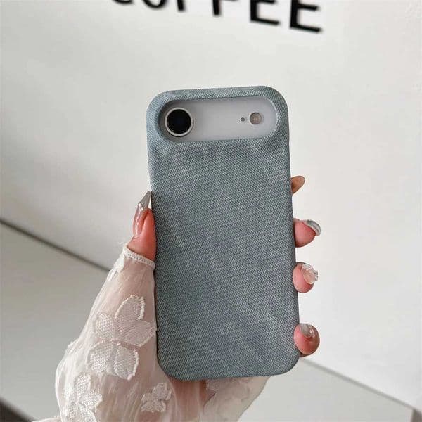 Luxury Matte Denim Cloth Phone Case IPhone 17 Air 16E 16 Plus 15 14 13 12 Pro Max 11 Shockproof Soft TPU CoverM251125