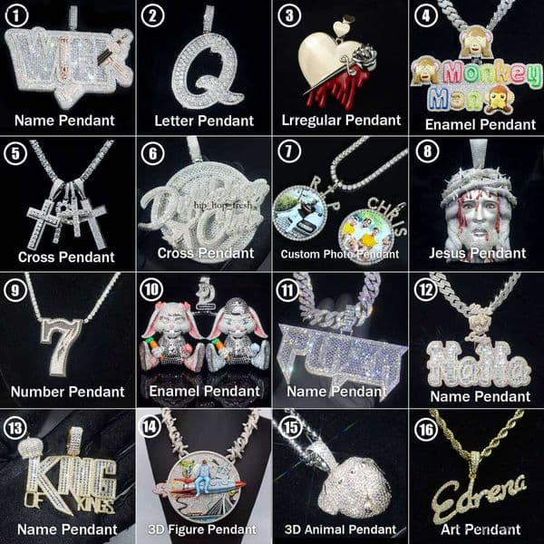 Custom Pass Moissanite Test Chain Iced Out Vvs Moissanite 925 Silver GRA IGI 18K Gold Hip Hop 18k Letter Fine 14k Jewelry Necklace Name Pendant Man