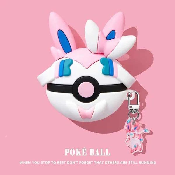For Airpods Pro 3 Case Ball Sylveon With Keychain For Airpods Pro 2 CaseSilicone Earphone Cover For Airpods 4 CaseW251125