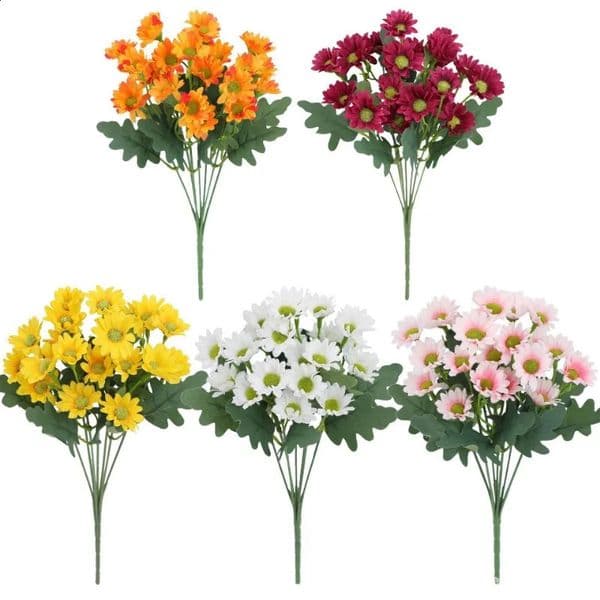 selling high-quality artificial flowers colorful daisy bouquets home decoration silk flower simulation 250424