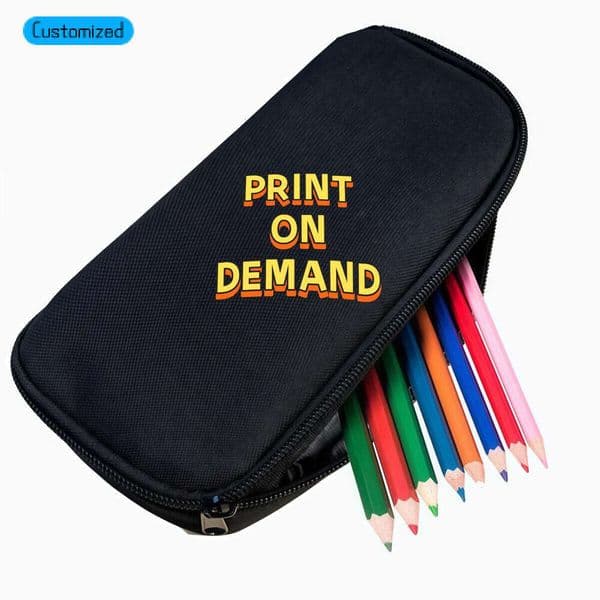 POD Custom-made Oxford Cloth Customized Pencil Case: Fashionable Customization for Study