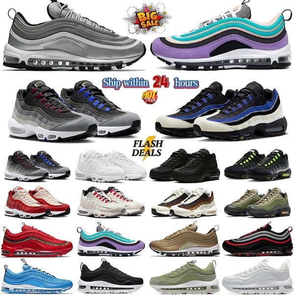 95s 97s Running Shoes Designer Sneakers Mens Platform Trainers Triple Black White Aegean Storm Sequoia Pink Beam Men Women 95 97 Runner Sports Sneakers Outdoor