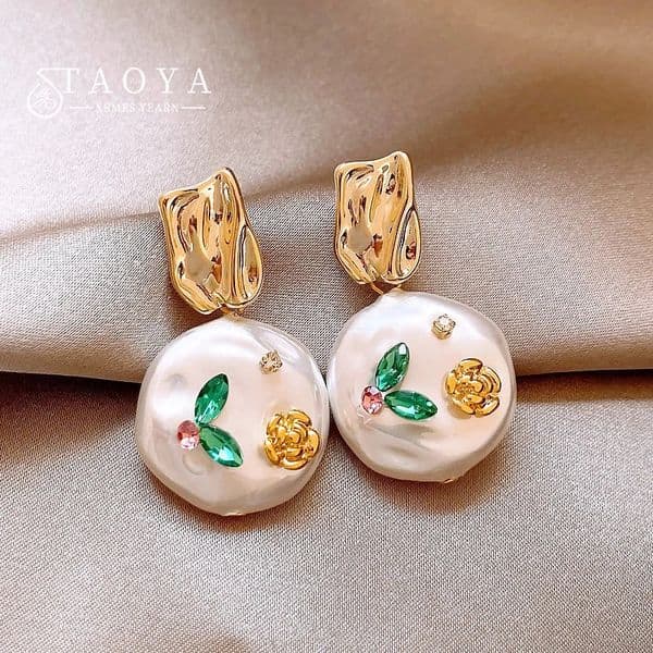 Monet Garden s Baroque Pearl Earring n With Unusual Temperament Jewelry For Women and Girls Light Accessories 251126