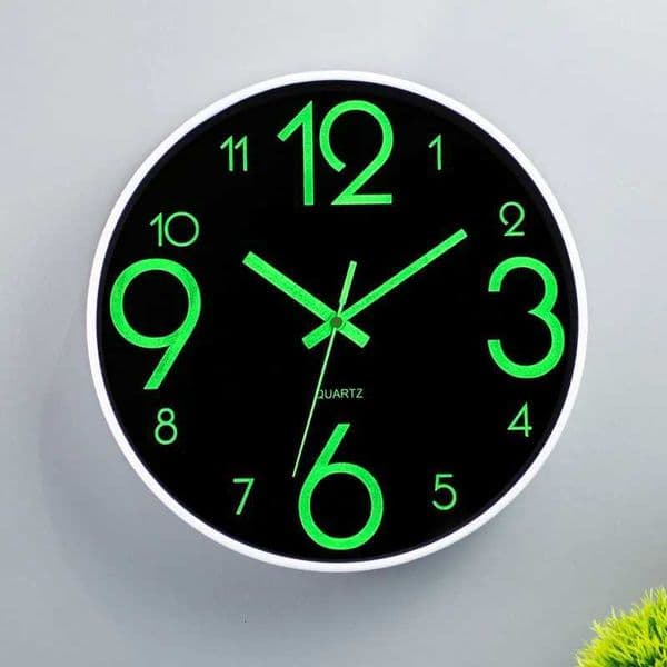 12 Inch Luminous Wall Clock Simple Luminous Digital Clock European DIY Silent Wall Clock Study Living Room Wall Sticker Clocks M260325