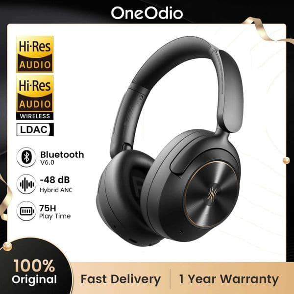 OneOdio Foucs A6 Wireless headphones earphones -48dB Noise Cancelling Hi-Res Dual device connectionM251126
