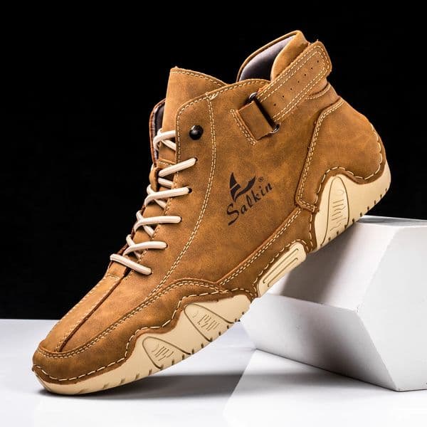 Handmade Men Boots Sneakers Man Outdoor Casual Leather Men Sneakers Ankle Boots Trekking Fall Breathable 251126