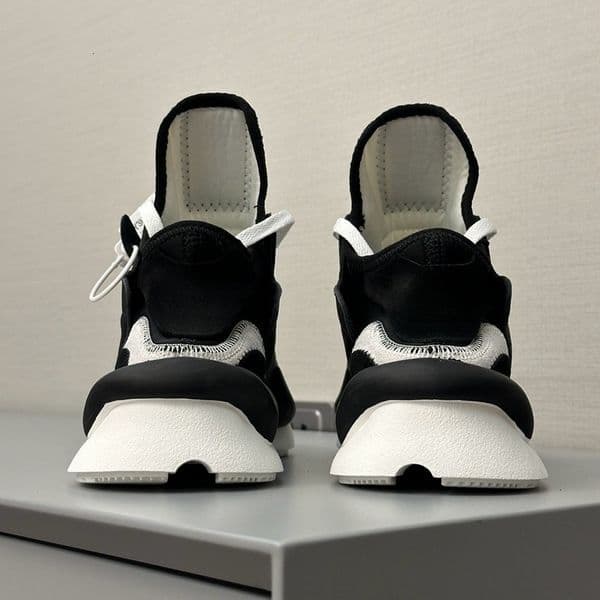 New Classic Two tone Black Yamamoto Designer Fashion Sports Running Shoes Black Warrior Genuine Leather Dad Shoes