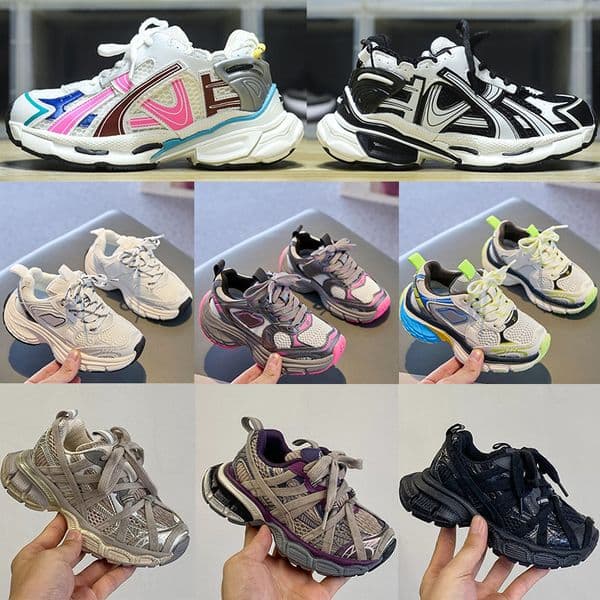 Kids Shoes Track 7.0 7.5 10 XL Children Shoes Boys Girls Outdoors Trainers Black Blue Red Runner Platform Sneakers Size 26-37
