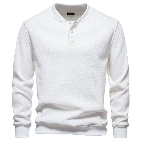 designer hoodie Plush Fleece Lined Mens Sweatshirt Cozy Waffle Knit Fabric with Baseball Collar 2025 New Winter Style European size: S-2XL