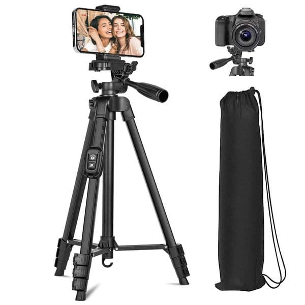 Tripod60 Camera Tripod with Travel BagCell Phone Tripod with RemoteProfessional Aluminum Portable Tripod Stand K251105