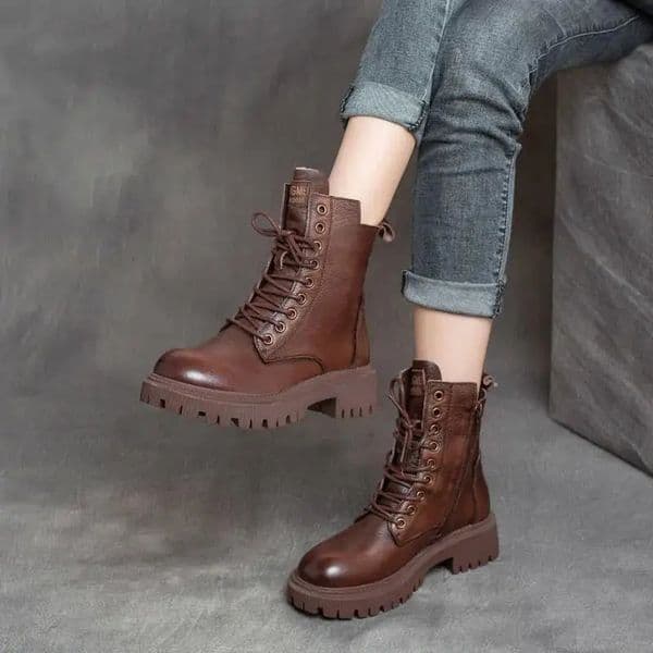 Platform Round Toe Warm Female Short Shoes Autumn Winter Booties Goth Pu High Quality Womens Ankle Boots in Y2k 39 Boot 251104