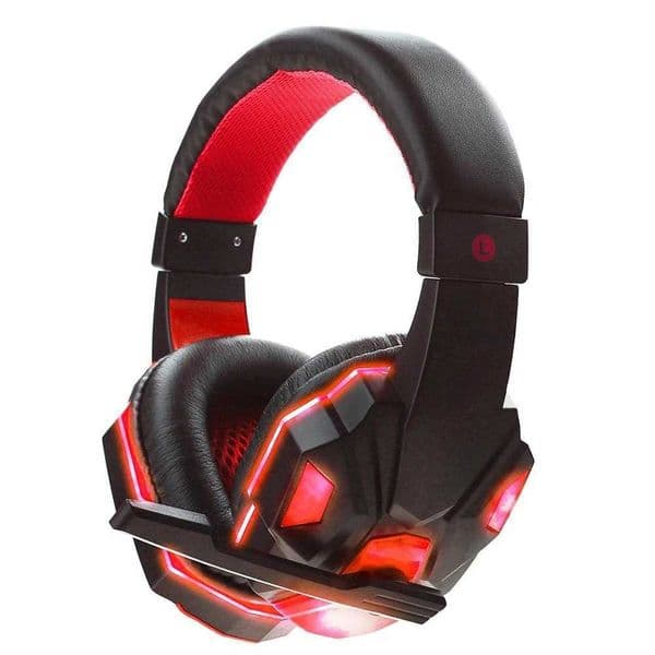 Wired / /Xbox/Smartphone/PC Headset Gaming Headphones Adjustable Bass Stereo Gamer Headset with Noise Cancelling MicrophoneM251126