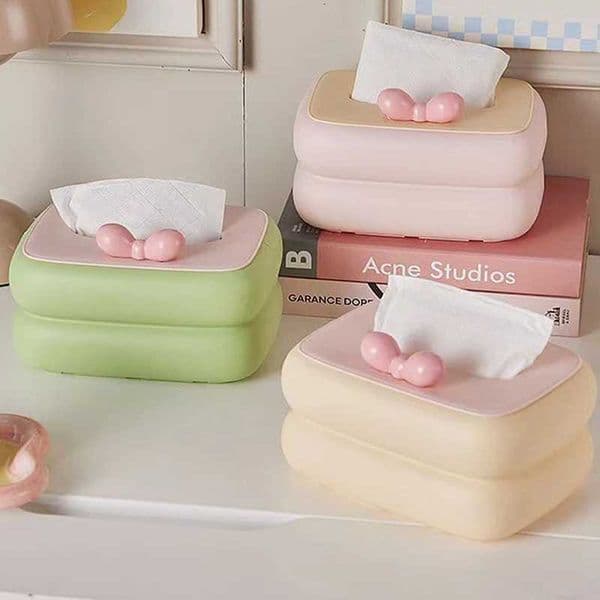Colorful Tissue Box Organizer Desk Napkin Holder Portable Wall Mounted With Lid For Living Room Bedroom Decor Y251126