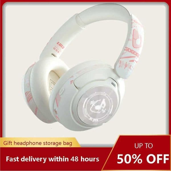 Fashion ANC Hybrid Active Noise Cancelling Wireless 54 Headphones With Mic Over Ear Headset With Hifi Deep BassM251126