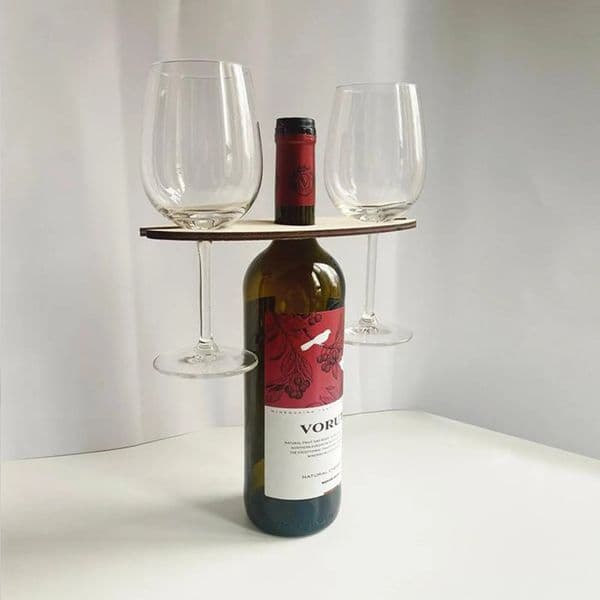 Portable Wooden Picnic Table Wooden Wine Bottle And Glass Holder Glass Bottle Wine Table Beach Table 251126BJ