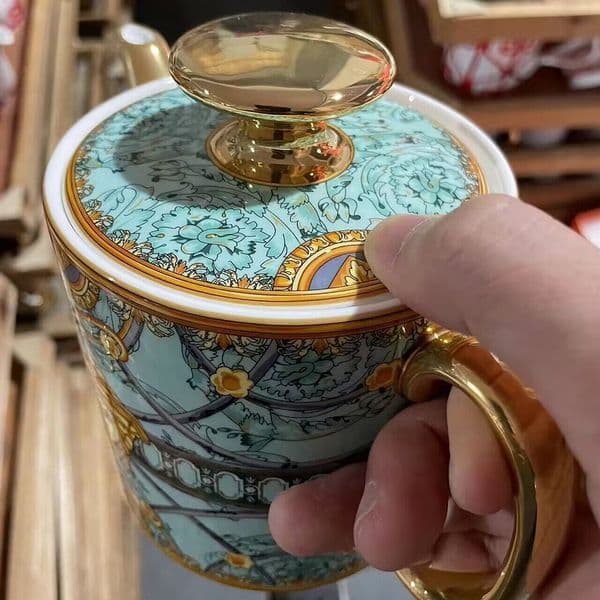 Luxury Bone China Teapot with Warmer - 800ml Complete Set, Keeps Tea Hot Longer, Premium Gift