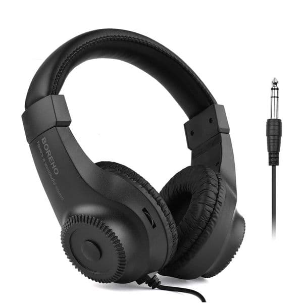 Wired Stereo Monitor Headphones Over-ear Headset with 50mm Driver 65mm Plug for Recording Monitoring Music NOT for PCM251126