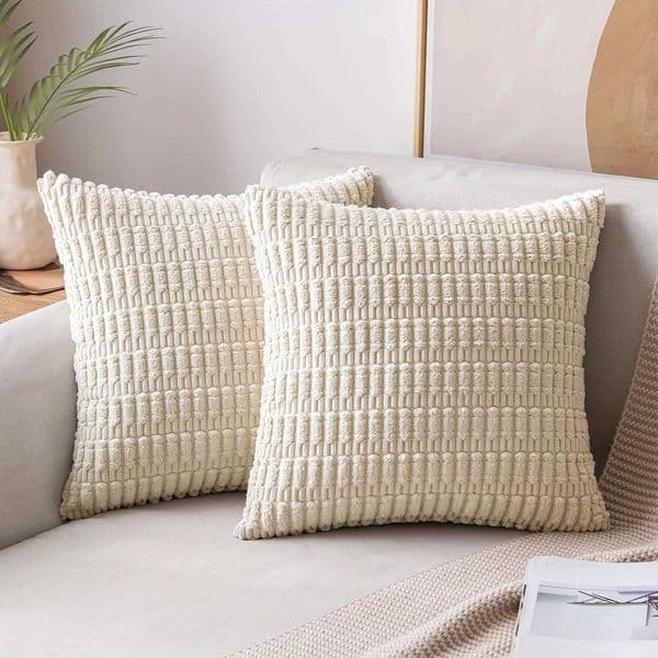 1pcs 40x40CM Soft Corduroy Decorative Throw Pillow Cover Modern Farmhouse Bohemian Stripe Pillow Cover for Sofa Living RoomW251126
