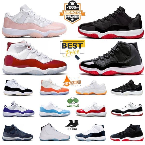 Design 11s Basketball Shoes Bred low Legend pink Bred Cherry Grand Finale Black Monogram Men Women Daily Outfit trainers Sneakers 36-47