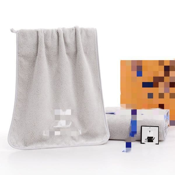 Navy blue Designer Bath Towel Set Two Piece Letter Embroidery Towel Shower Absorbent Wet Quick Drying square Bath Towel face towel luxury S2642