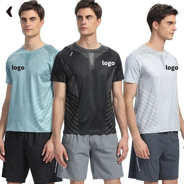 Men Short Sleeve Printing Quick Dry Workout Shirt Polyester And Spandex Compression T shirts Breathable Gym T Shirt Unisex R436 250421