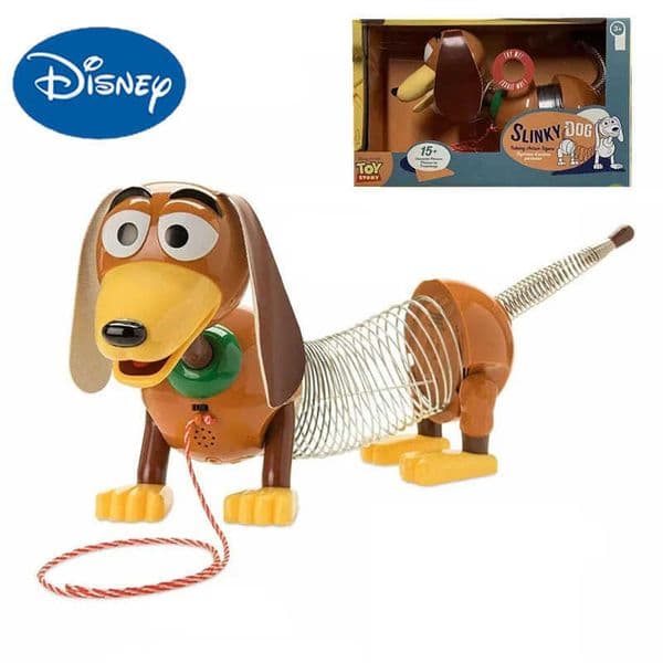 Disney Original Pixar Toy Story 4 Talking Stretch Slinky Dog Action Figures Toys Animal Anime Speak English Toy Children Gift H251126