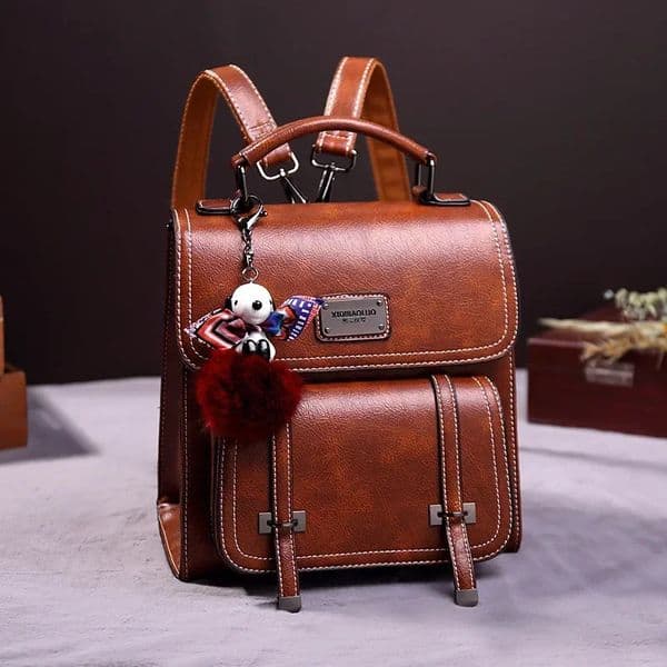 Small Backpack Women Faux Leather Vintage Bags for Back Pack 2025 Waterproof Brown Black Mochilas Mujer Juveniles 251126BANJIA