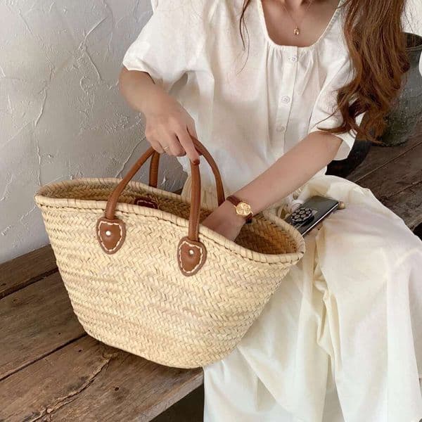 Designer Bag BIG Summer Handmade Bags Women Weaving Ladies Straw Wrapped Beach Bag Rattan Kintted Top Handle Handbags Travel Totes