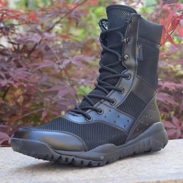 Summer Combat Boot Men Women Climbing Training Lightweight Waterproof Tactical Boots Outdoor Hiking Breathable Mesh Shoes 251126