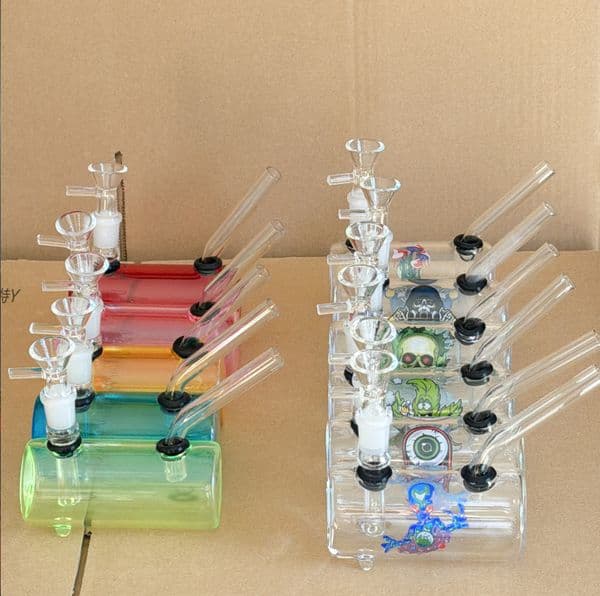 Glass Oil Burner Bubblers Pipes Bowl Straight Hand Pipe Smoking Water Accessories For Water Hookah Bong