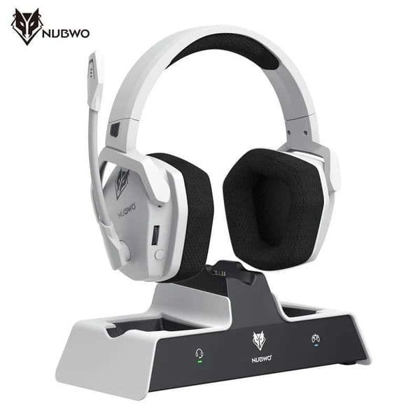 NUBWO G06 Wireless Headsets Gamer with Charging Station for Headset and Controller Gaming Headphones Long Battery LifeM251126