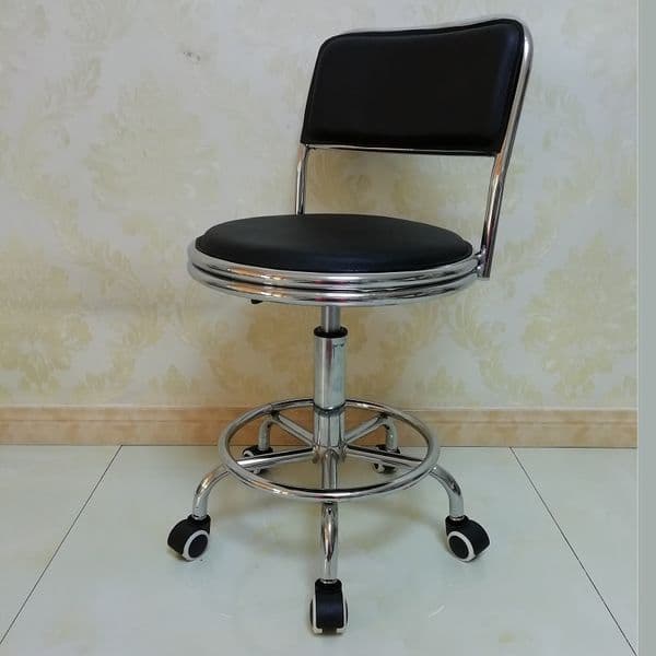 Beauty stool Barber chair Height-adjustable swivel chair with backrest Manicure stool large work stool lab stool Salon round stool