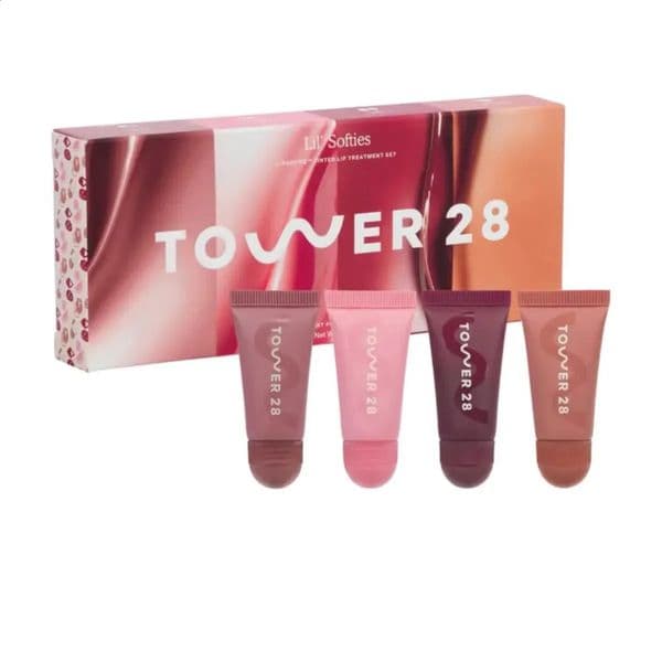 Makeup Lip gloss Tower 28 Beauty Lip Softies Lip Plumper 5g 4pcs Mini Set Liquid Lipstick Gift Box Kit Lips Cosmetics 250424