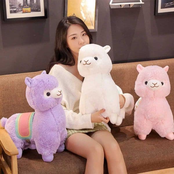 Lovely Fluffy Alpaca Plush Toy Soft Stuffed Cute Sheep Llama Animal Doll Baby Appease Pillow Kawaii Home Bed Decor Birthday GiftT251126