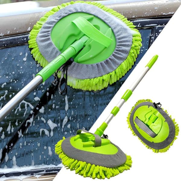 Car wash mop cleaning brush telescopic long handle chenille broom care detailed tools 250425