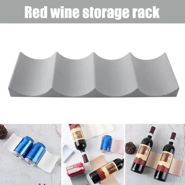 Stackable Wine Bottle Rack Refrigerator Bottle Holder Countertop Wine Bottle Can Organizer for Tabletop Pantry Cabinet Wine Rack 251126BJ