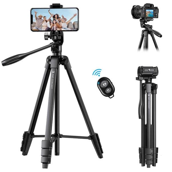 KF Concept 594/15 m Aluminum Lightweight Tripod with Bluetooth Remote Portable Tripode Stand 360 Ball Head for Camera DSLR K251105