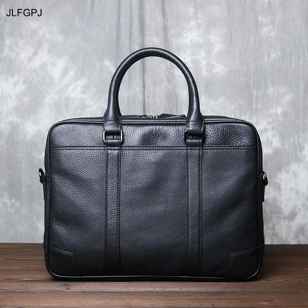 Retro Genuine Leather Handbag Mens Horizontal Largecapacity Messenger Briefcase First Layer Cowhide Business Computer Bag 251124