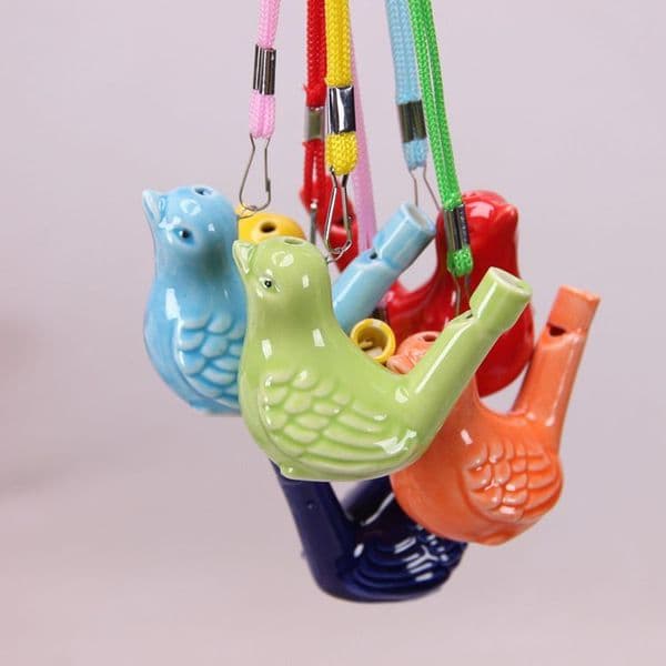Bird Shape Whistle Waterbirds Whistles Children Gifts Ceramic Water Ocarina Arts And Crafts Kid Gift Many Styles Silbato Con Forma De Pajaro Wholesale