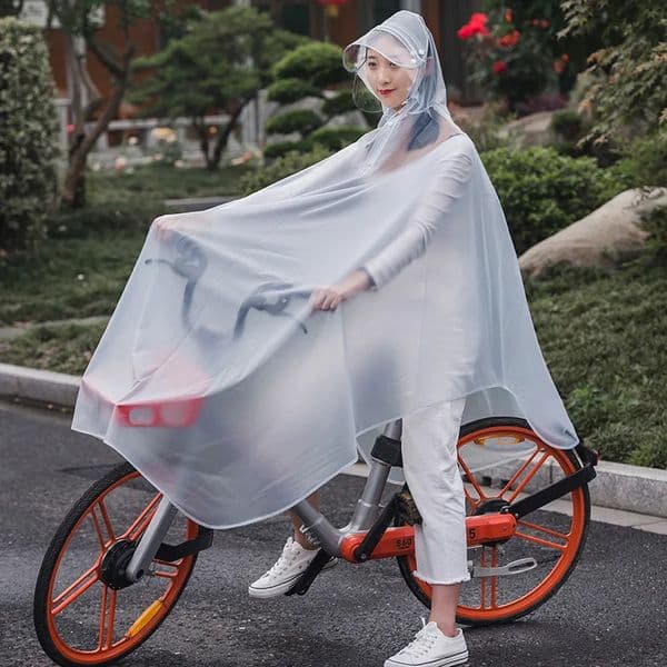 3XL Transparent Bicycle Motorcycle Raincoat Windproof Rain Poncho Impermeable Outdoor Thicken Clear Raincoat 250421