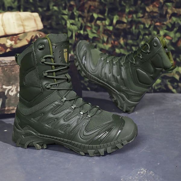 Mens trend high-top outdoor boots four seasons non-slip comfortable hiking boots professional protective tactics training boots 251126