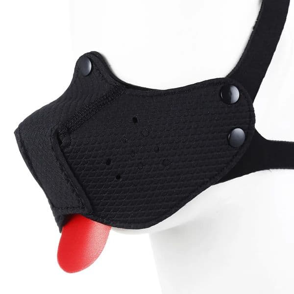Pet dog role-playing mask half face bondage muzzle mask with tongue dog slave role-playing dog mouth 250424