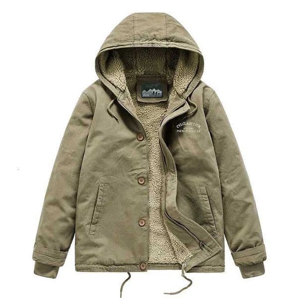 Massgorule New Winter Jackets Men Hooded Cotton Padded Coat Men Fashion Casual Warm Work Jacket Men Thicken Outwear M251126