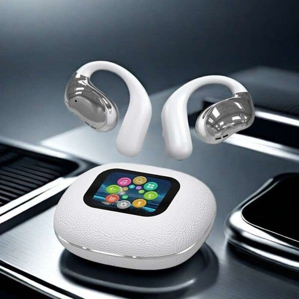 Private Smart AI Translation Ear-hook LCD Color Screen Bluetooth Earphone Open Ear Sports Wireless YJ33 Model