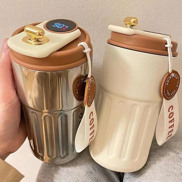 450ML Stainless Steel Thermo Water Bottle LED Temperature Display Coffee Cup Keep Cold and Heat Thermal Mug Travel Vacuum Flask 251114