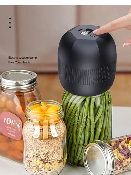 Electric Automatic Kitchen Mini Mason Jar Vacuum Sealer Kit - Pump Machine with Lids Food Preservation Jar Sealer Set 251126