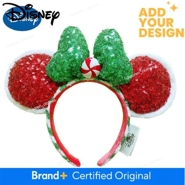 Christmas custom Headbands 50th Anniversary Pirate Headwear Mickey Mouse Classic Mermaid Disney Earphones Fashion Accessories