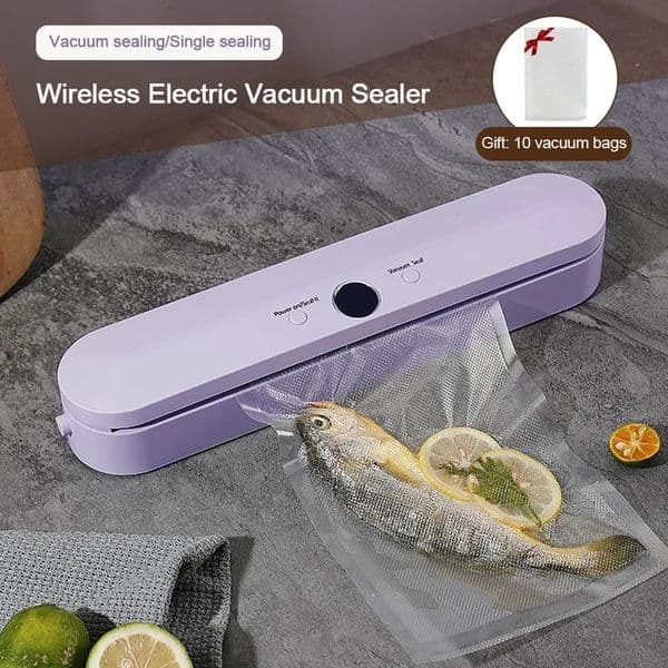 Wireless portable vacuum sealant - Long lasting freshness compact kitchen storage tool with USB chargingEssential for Kitchen 251126BJ