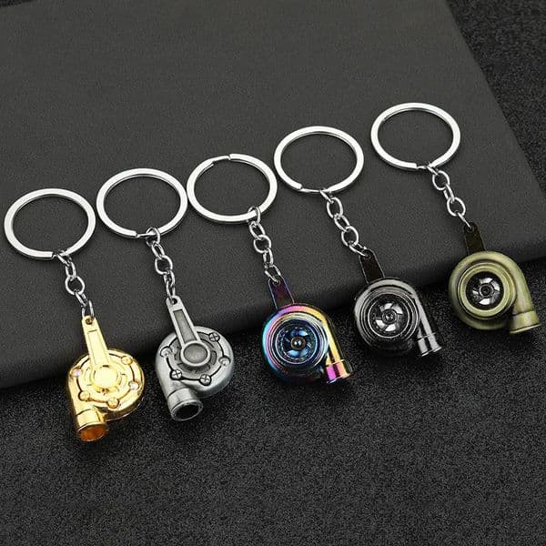 Creative Gear Head Keychain Speed Gearbox Keyring for Car Key Turbo Hub Brake Disc Pendant Shock Absorber Keys Holder Chain Ring 251126