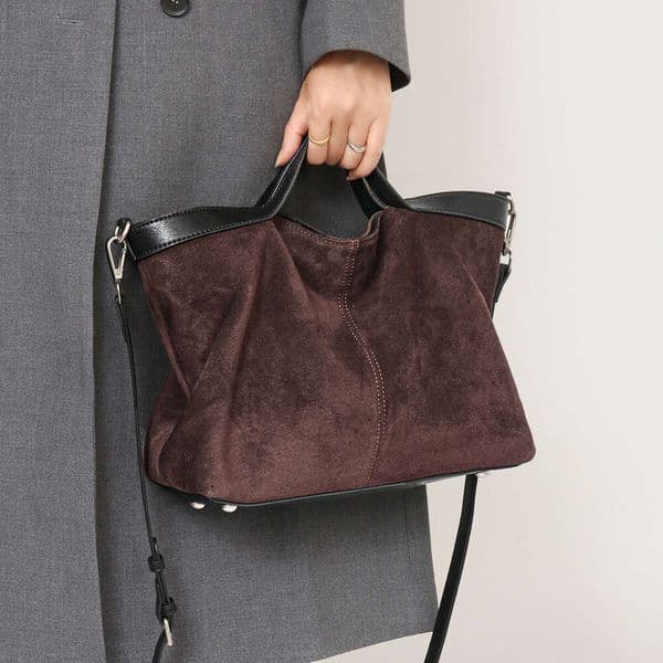 Genuine Leather Cowhide Dumpling Bag, Women's 2025 Autumn Winter Retro High-End Versatile Niche Tote Single Shoulder Crossbody Bag